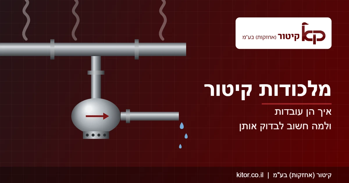 מלכודת קיטור בצנרת קיטור תעשייתית